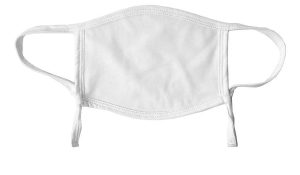 White Printed PPE Facemaks - Washable and Adjustable