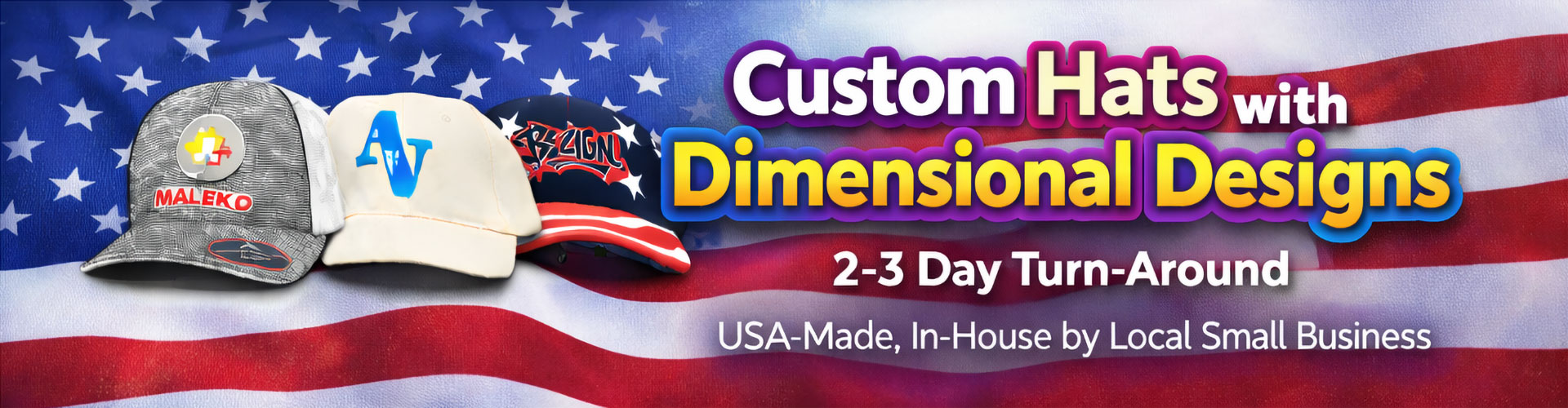 Custom Printed Dimensional Hat Patches